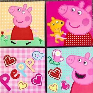 Peppa Pig Kids canvas wall art
